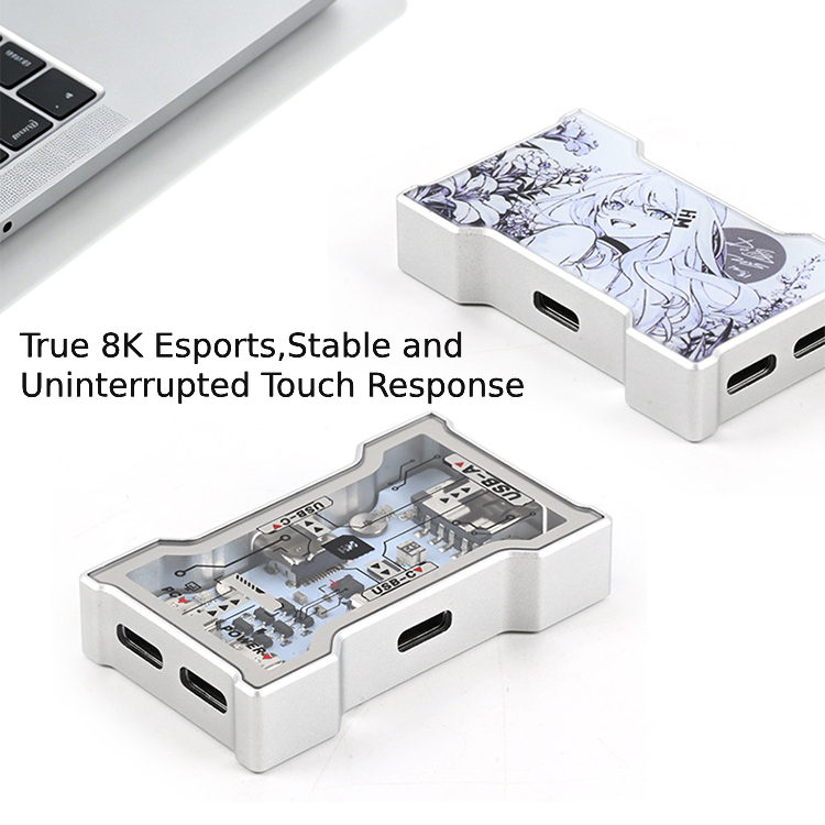 RGB USB Hub 2 Input 3 Output A - Desk Setup Hub avaliação e preço