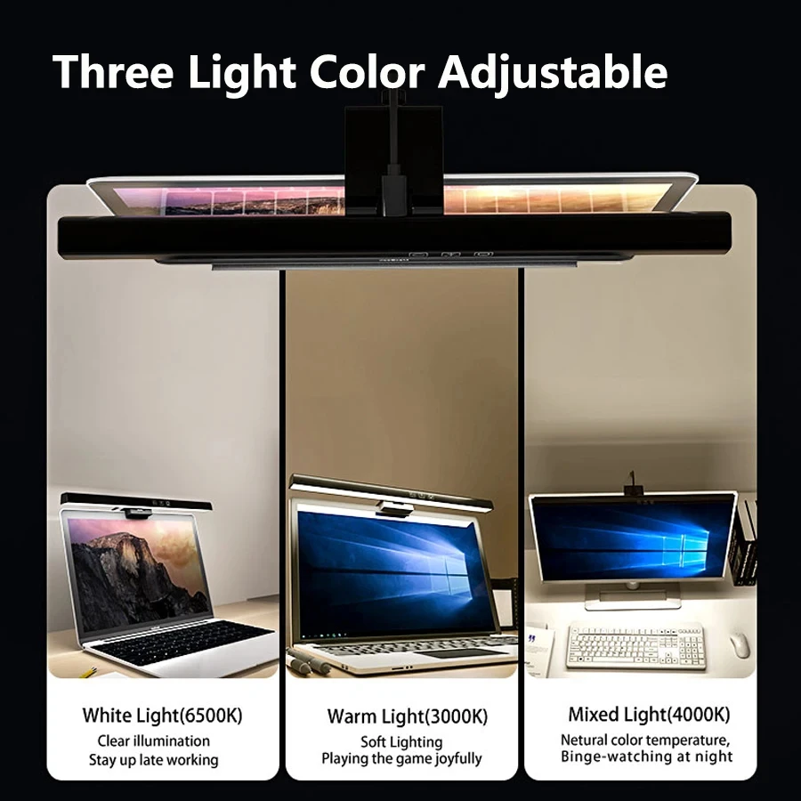 LED 33cm 50cm Monitor Light Ba - Desk Setup No Monitor avaliação e preço