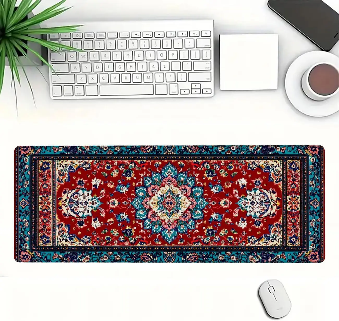 Stylish Ornate Persian Floral  - Desk Setup With Laptop avaliação e preço