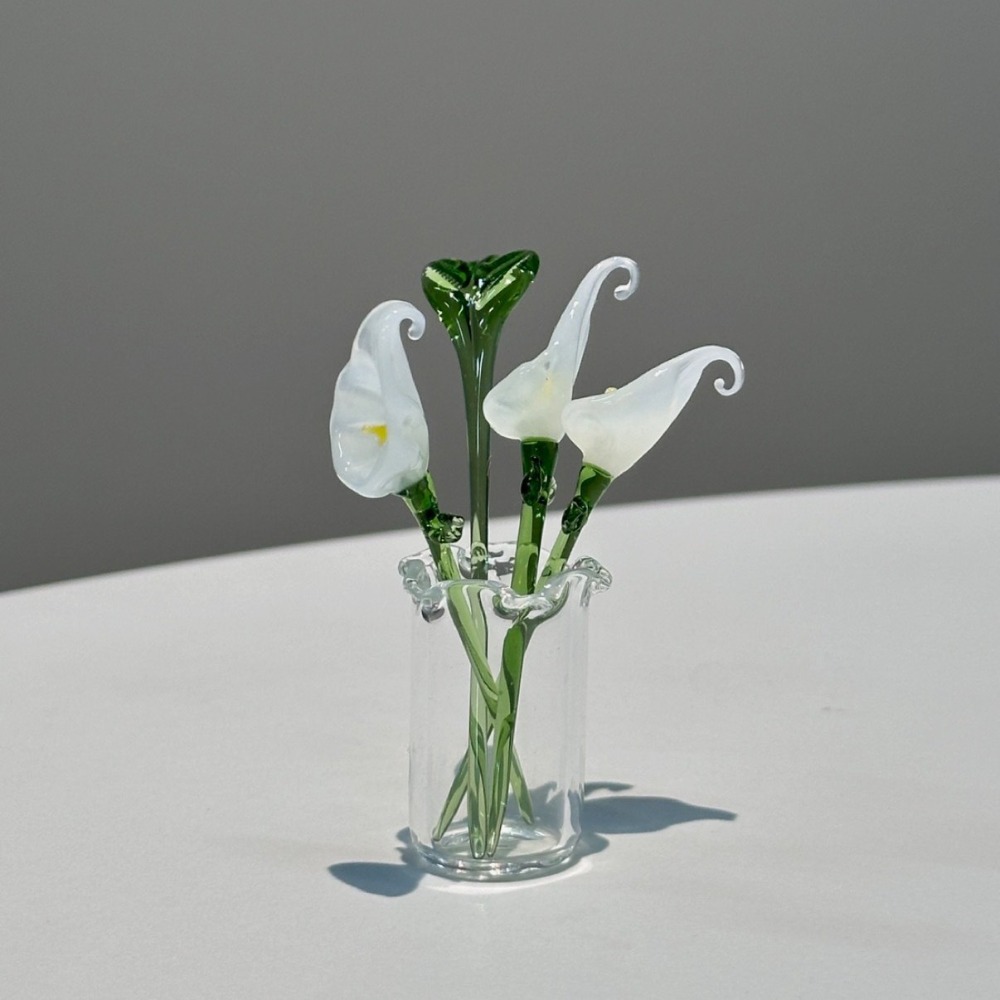 1 PC Handmade Glass Floral Bou - Desk Setup Computer avaliação e preço