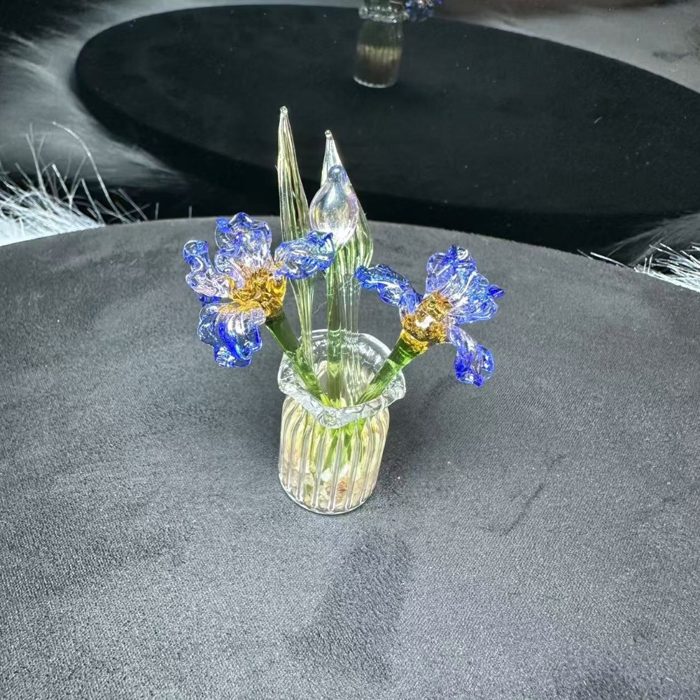 1 PC Handmade Glass Floral Bou - Desk Setup Computer avaliação e preço