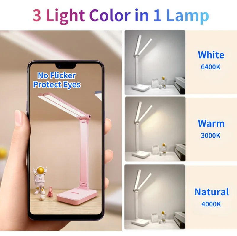 LED Desk Lamp 3 Levels Dimmabl - Desk Setup Tech avaliação e preço