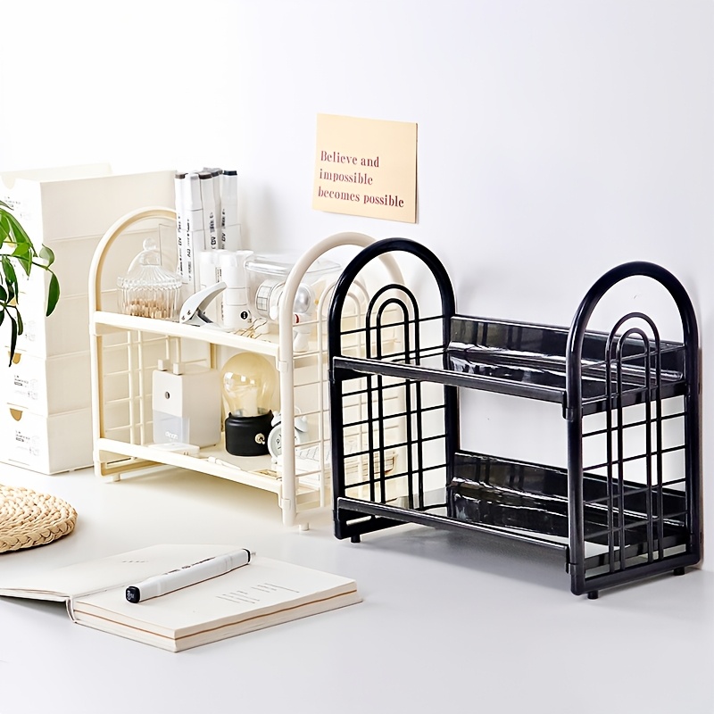1pc Double Layer Multi-Functio - Desk Setup Shelves avaliação e preço