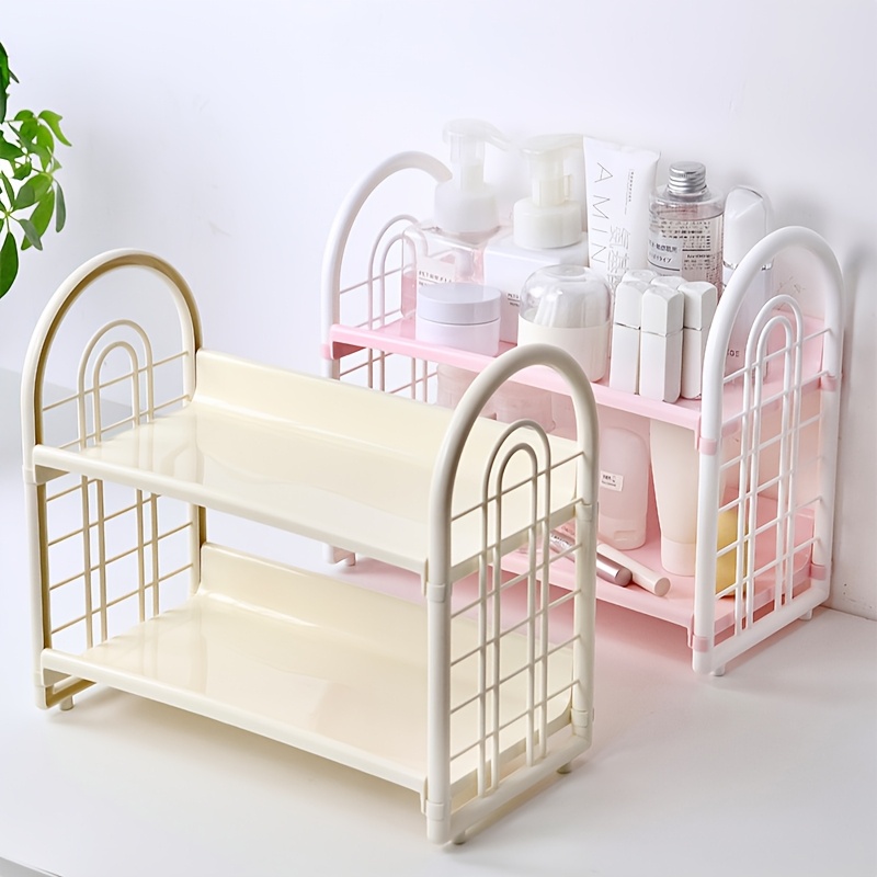 1pc Double Layer Multi-Functio - Desk Setup Shelves avaliação e preço