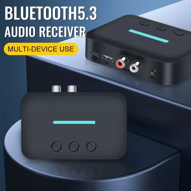 Bluetooth 5.3 Audio Adapter Wi - Desk Setup Speakers avaliação e preço