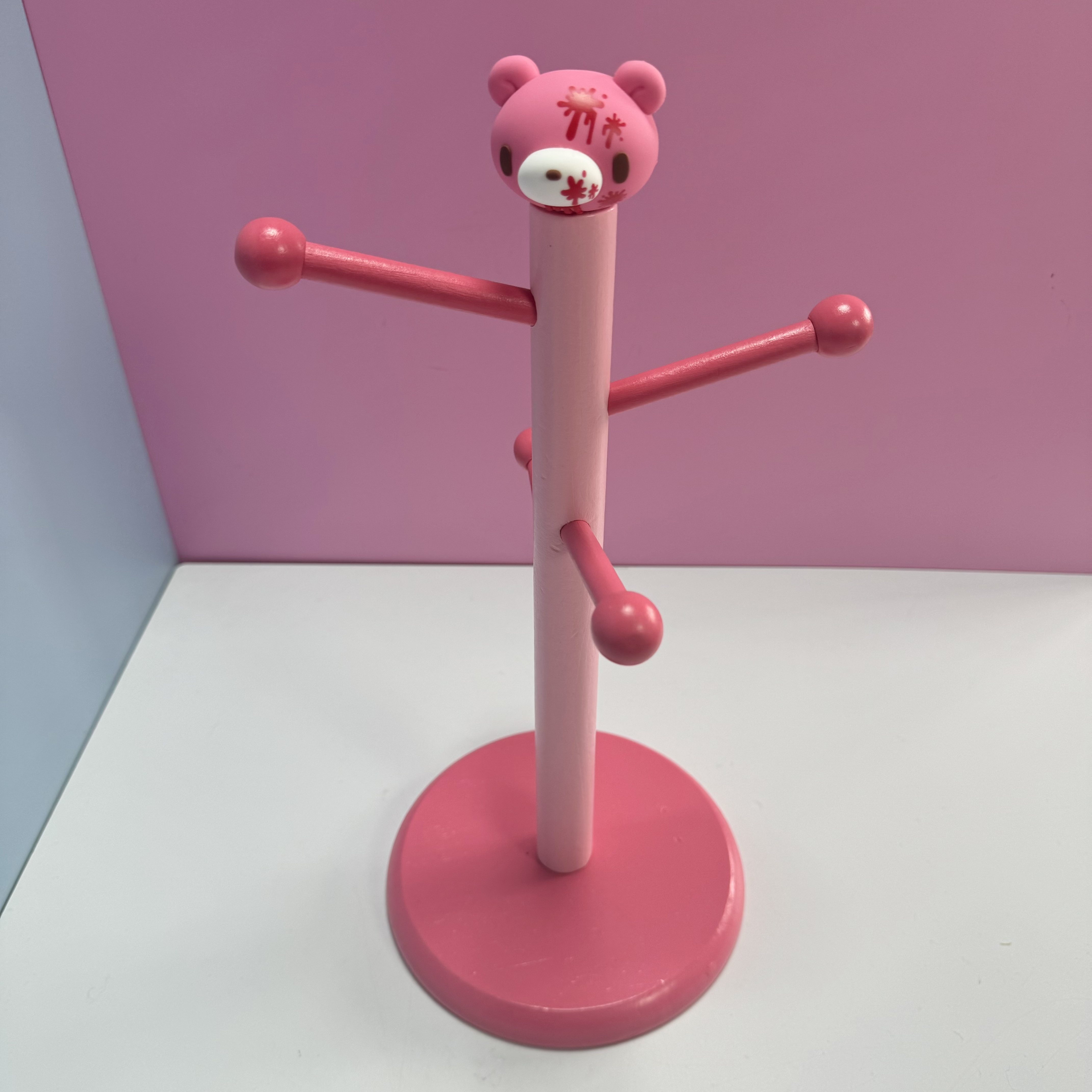 Cute Pink  Bear Wooden Jewelry - Desk Setup Cute avaliação e preço