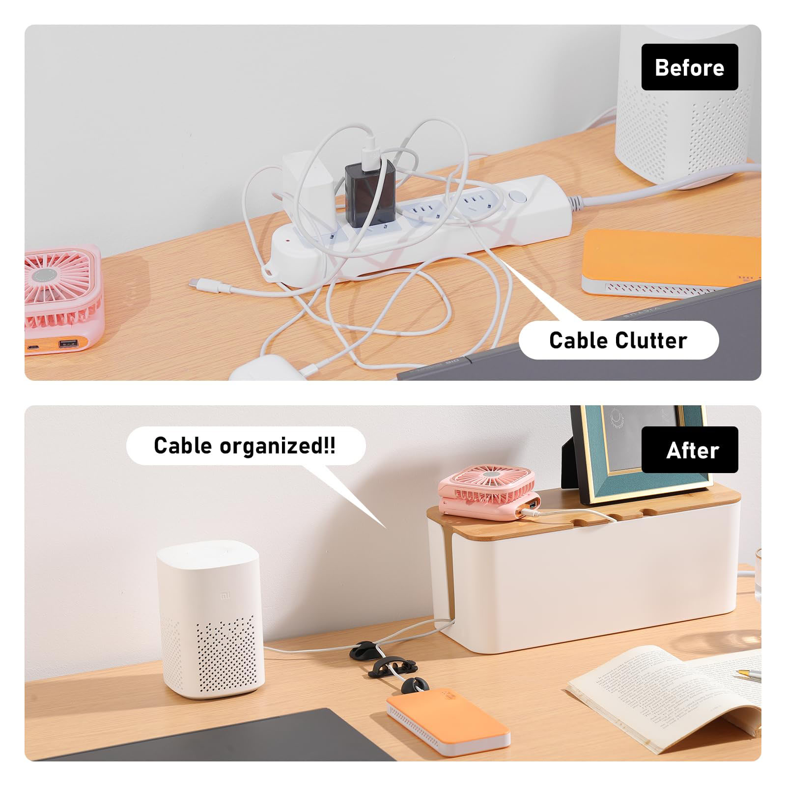 Large Cable Management Box – W - Desk Setup Hub avaliação e preço