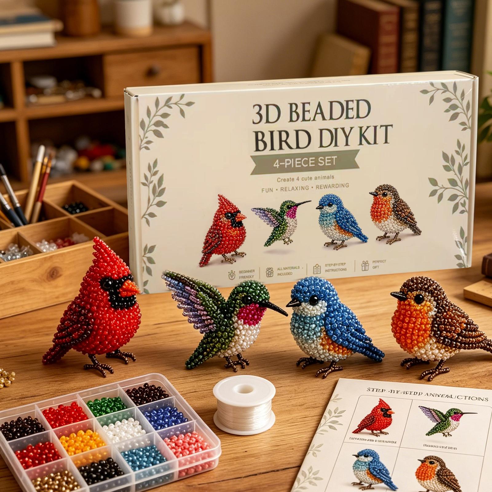 Cute Bird & Animal Beading Cra - Desk Setup Shelves avaliação e preço