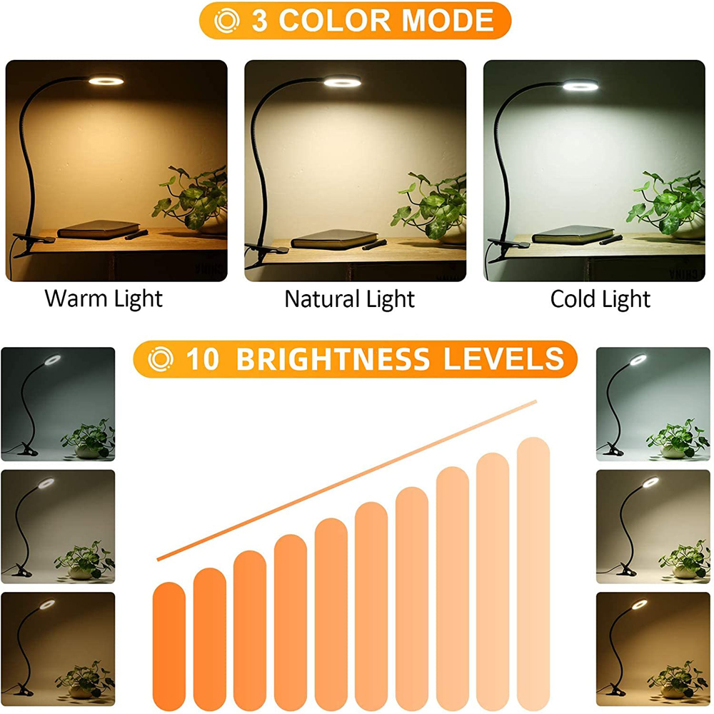 48 LEDs Clip on Desk Lamp 360° - Desk Setup Tech avaliação e preço