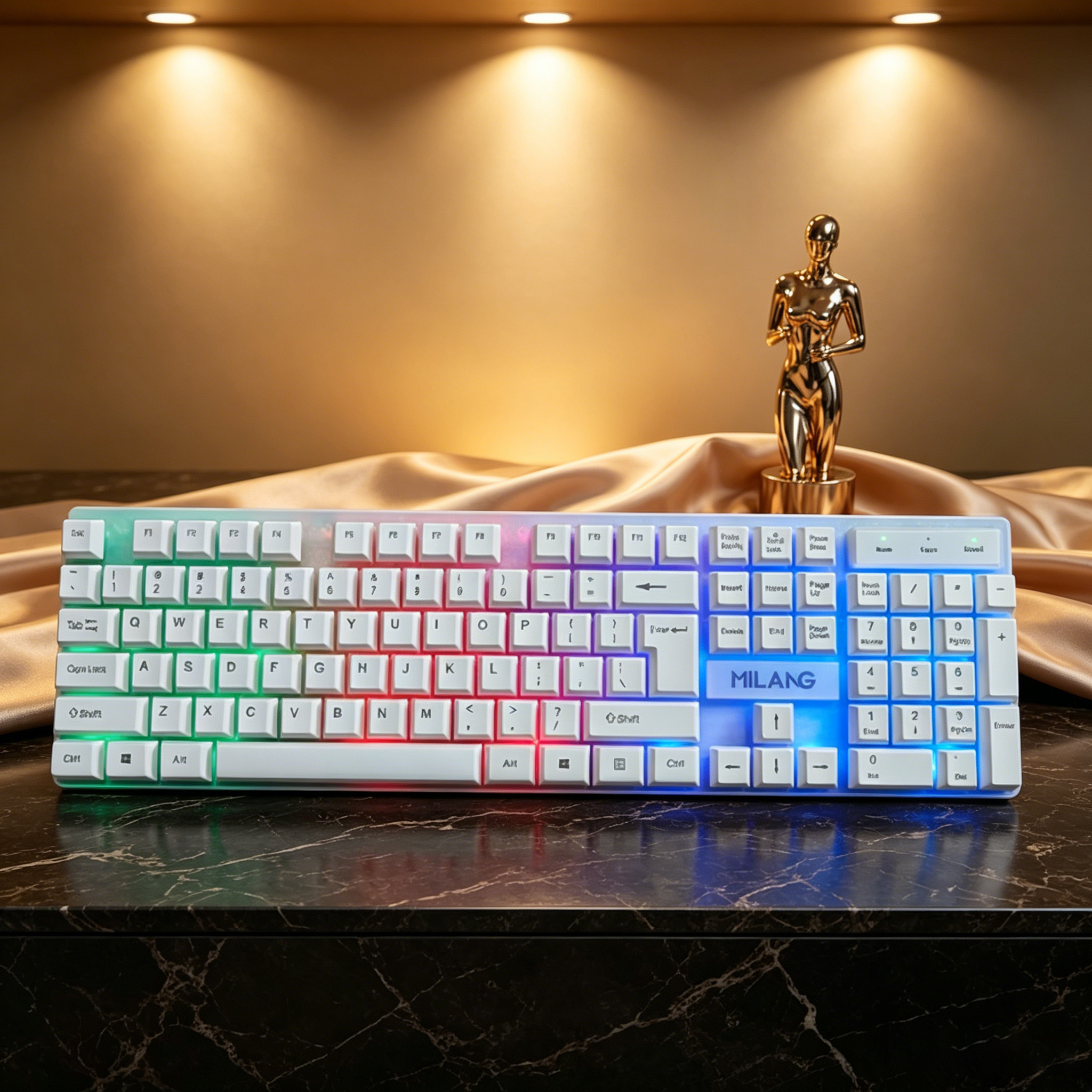 Wired RGB Backlit Keyboard Mou - Desk Setup Tech avaliação e preço