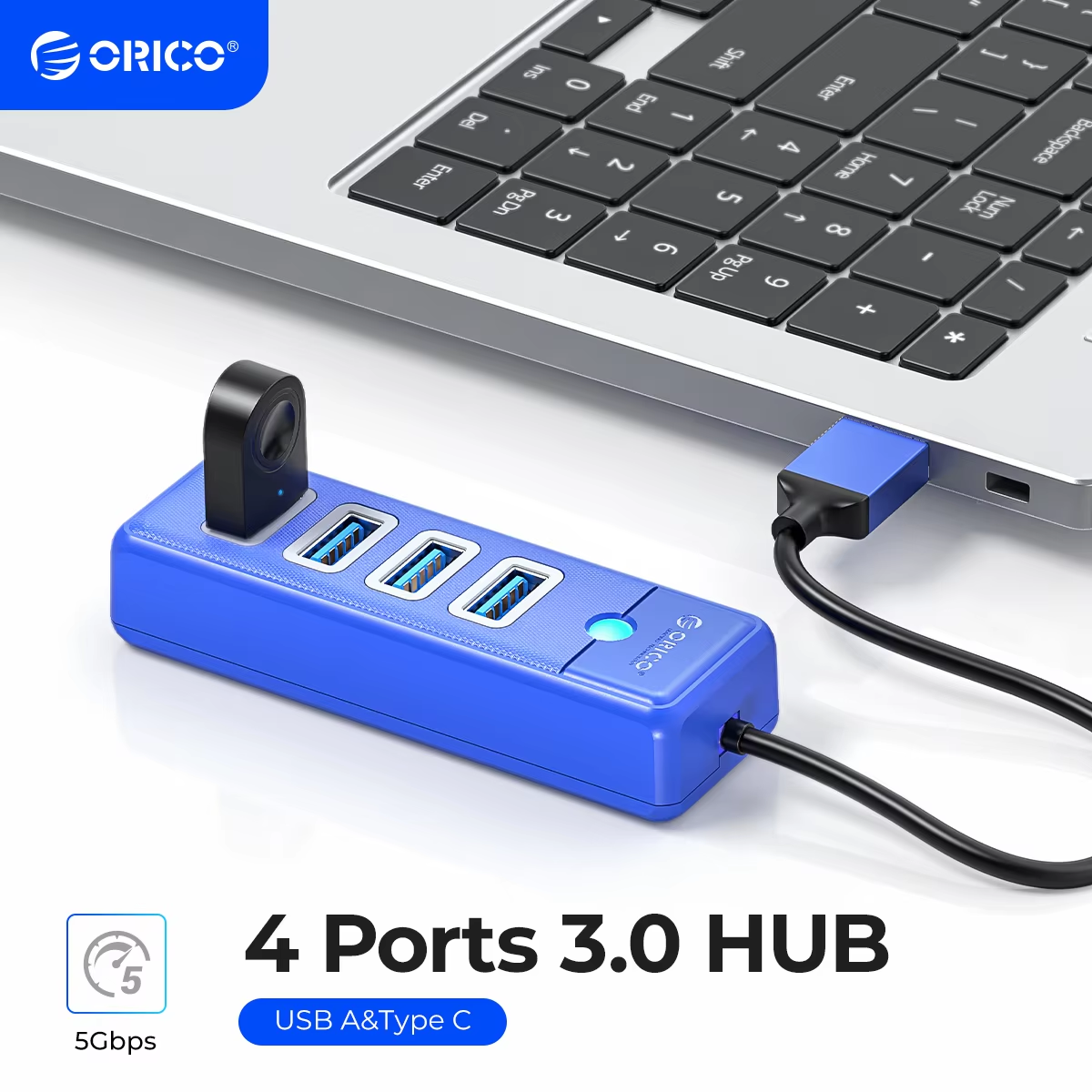 ORICO 4 in 1 5Gbps USB 3.0 HUB - Desk Setup Hub avaliação e preço