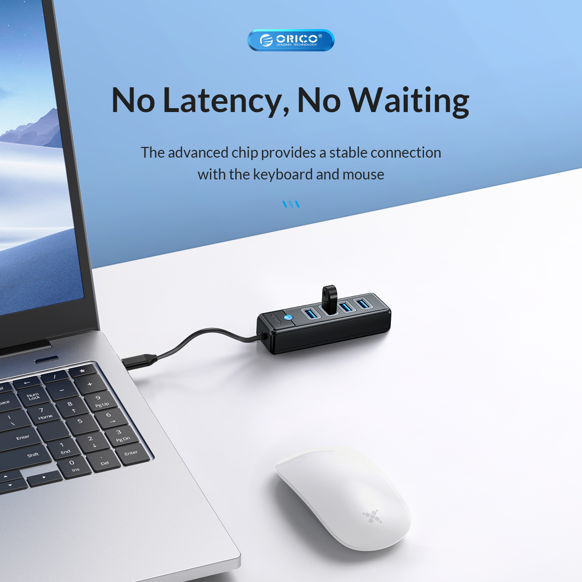ORICO 4 in 1 5Gbps USB 3.0 HUB - Desk Setup Hub avaliação e preço