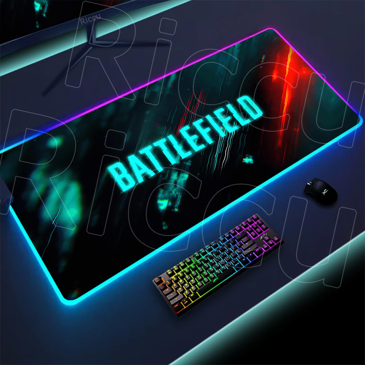 New Gamer Rgb Desk Mat Back Li - Desk Setup Tech avaliação e preço