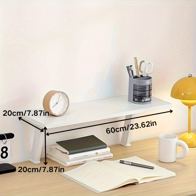 1 White Wooden Floating Deskto - Desk Setup Shelves avaliação e preço
