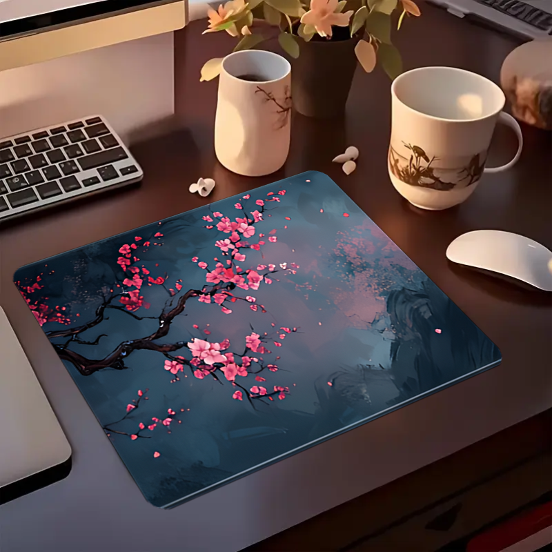 Night Cherry Blossom gaming mo - Rubber Mat Desk avaliação e preço