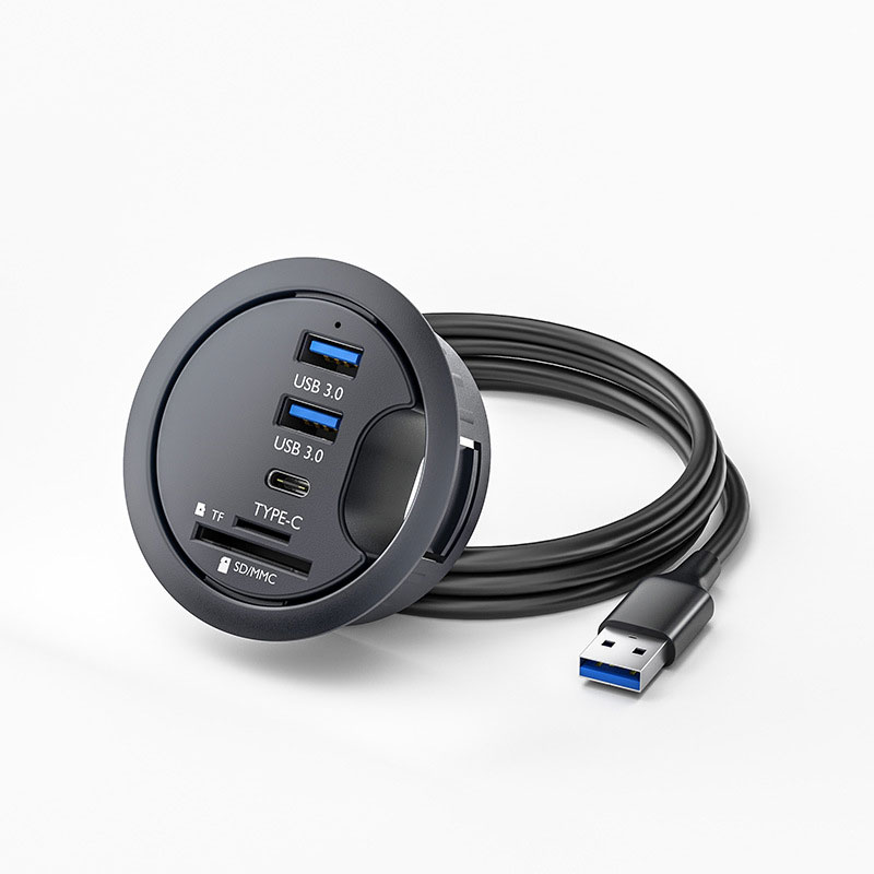 USB HUB 3.0 Mount In Desk Dock - Desk Setup Hub avaliação e preço