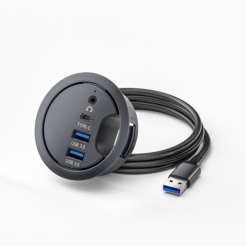 USB HUB 3.0 Mount In Desk Dock - Desk Setup Hub avaliação e preço