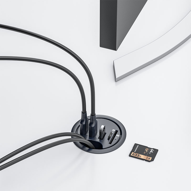 USB HUB 3.0 Mount In Desk Dock - Desk Setup Hub avaliação e preço