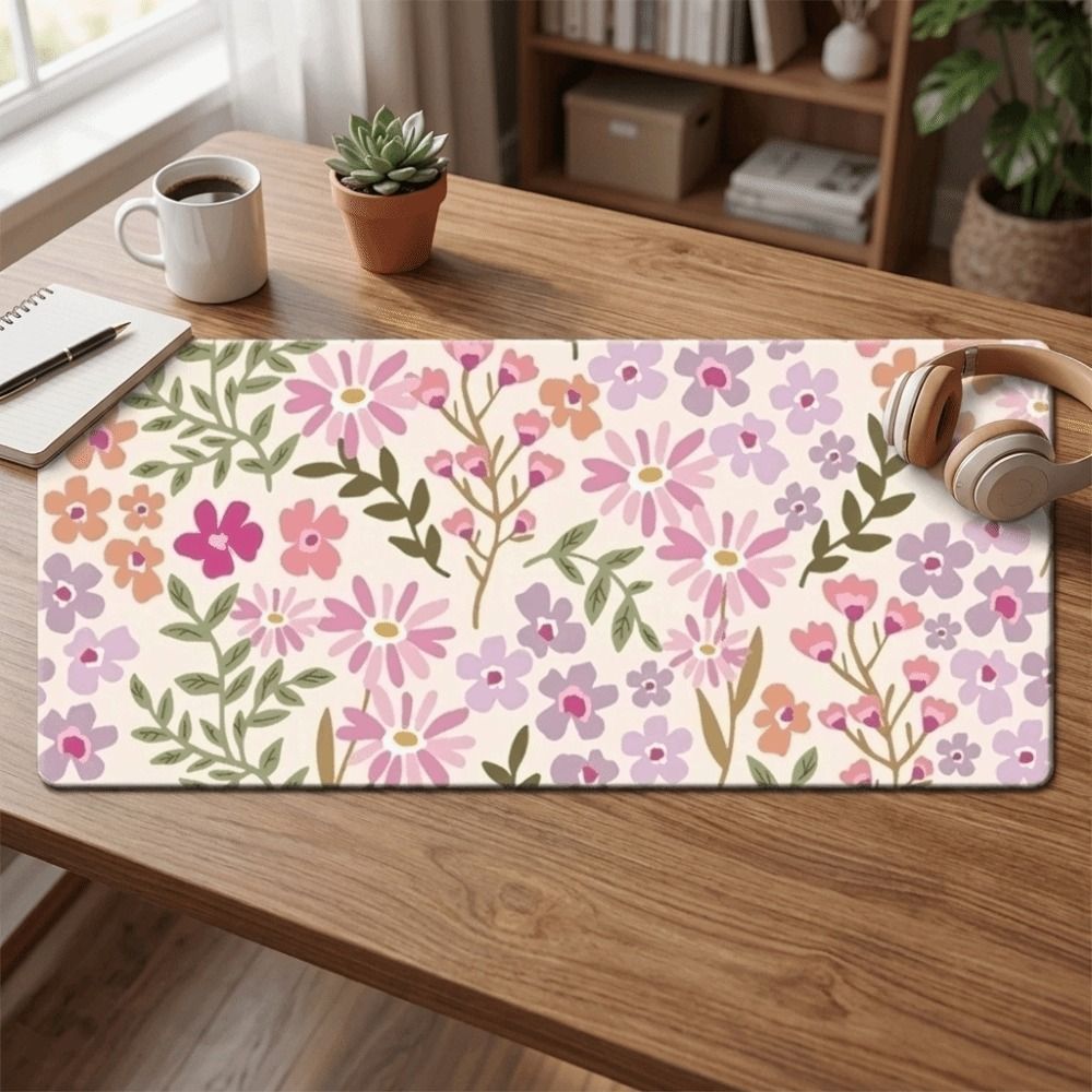 Stain-resistant Large Floral D - Rubber Mat Desk avaliação e preço