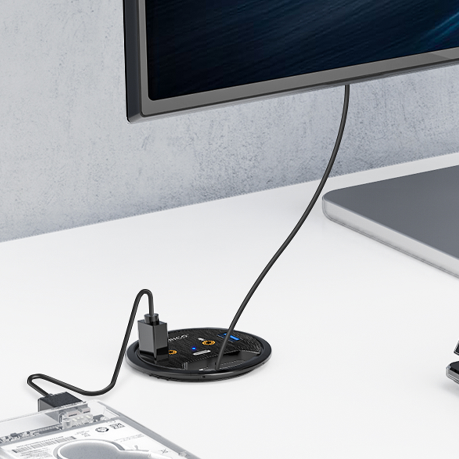 ORICO Desktop Grommet USB 3.0  - Desk Setup Hub avaliação e preço