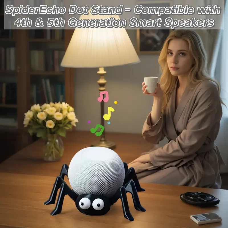3D Printed Spider-Themed Stand - Desk Setup Speakers avaliação e preço