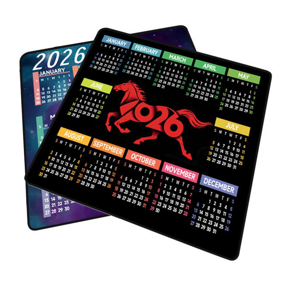 2026 Calendar Mouse Pad Waterp - Rubber Mat Desk avaliação e preço