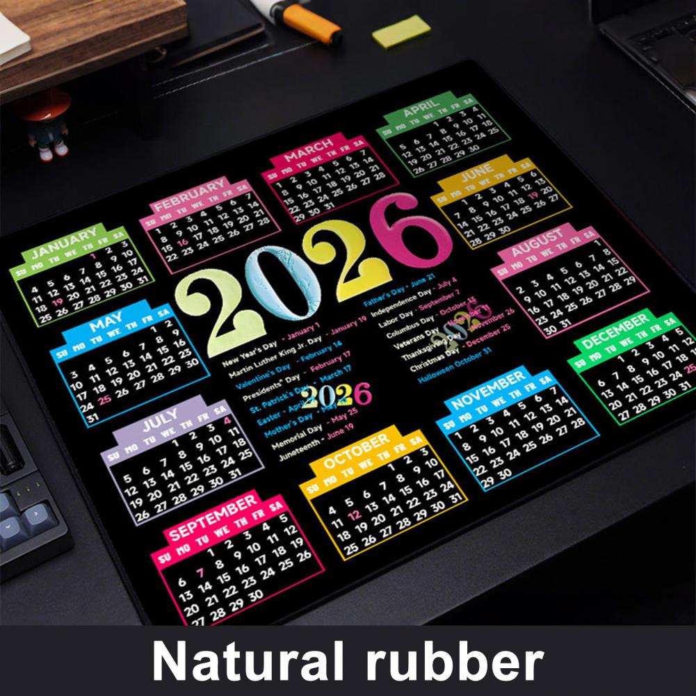 2026 Calendar Mouse Pad Waterp - Rubber Mat Desk avaliação e preço
