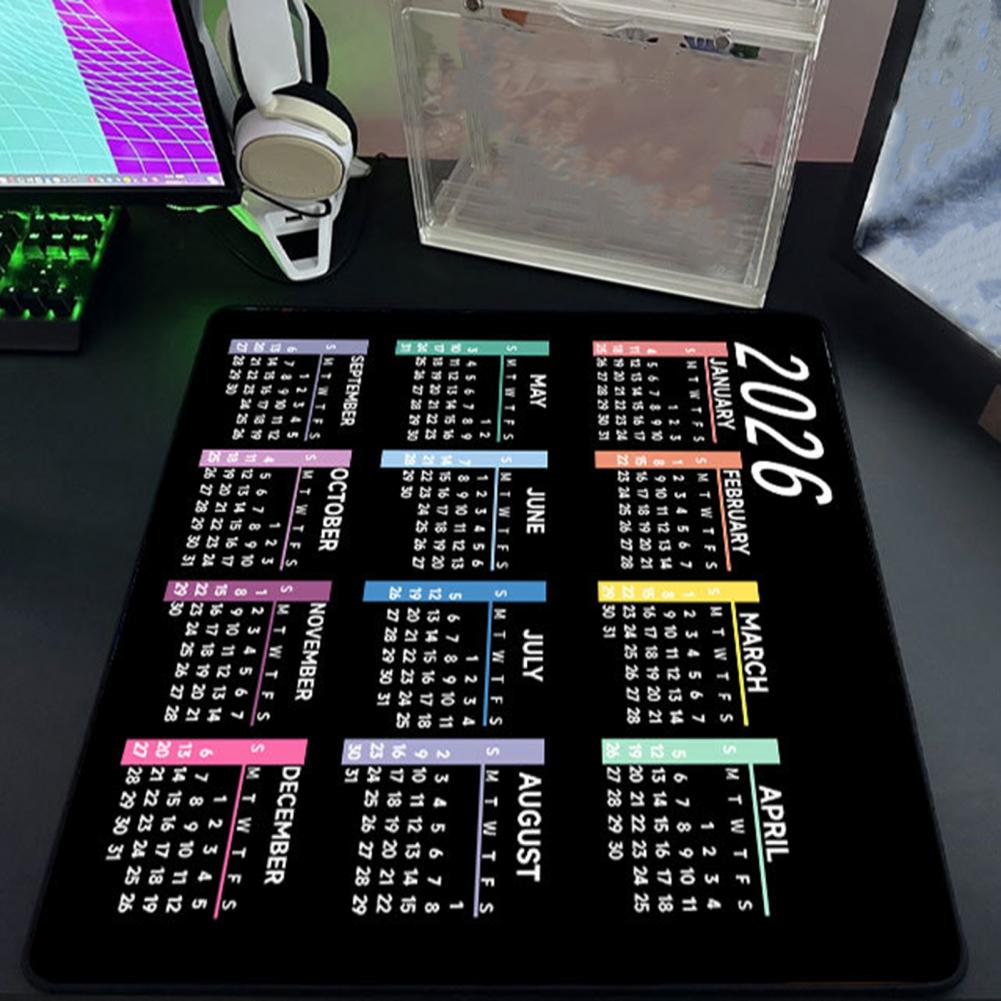 2026 Calendar Mouse Pad Waterp - Rubber Mat Desk avaliação e preço