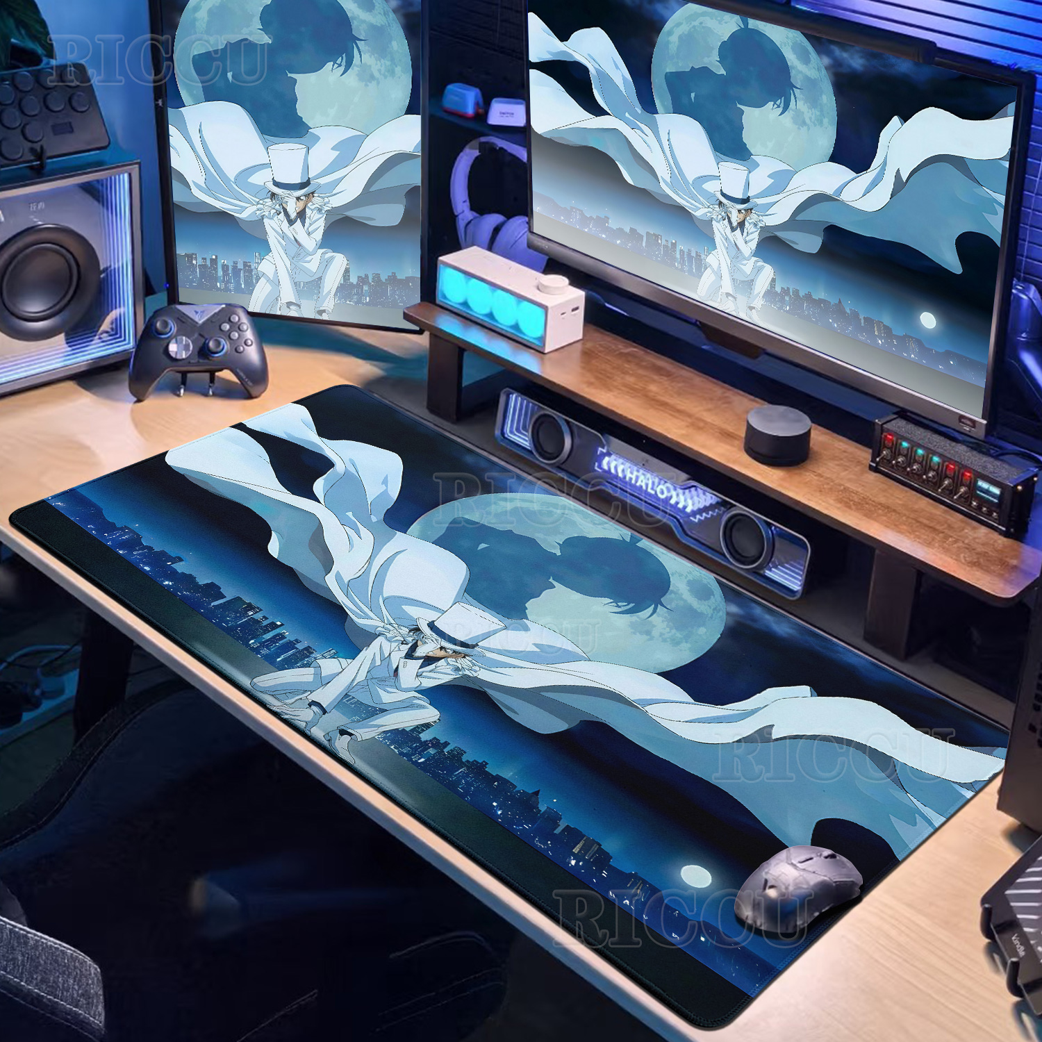 Anime D-Detective Conan Mouse  - Desk Setup With Laptop avaliação e preço