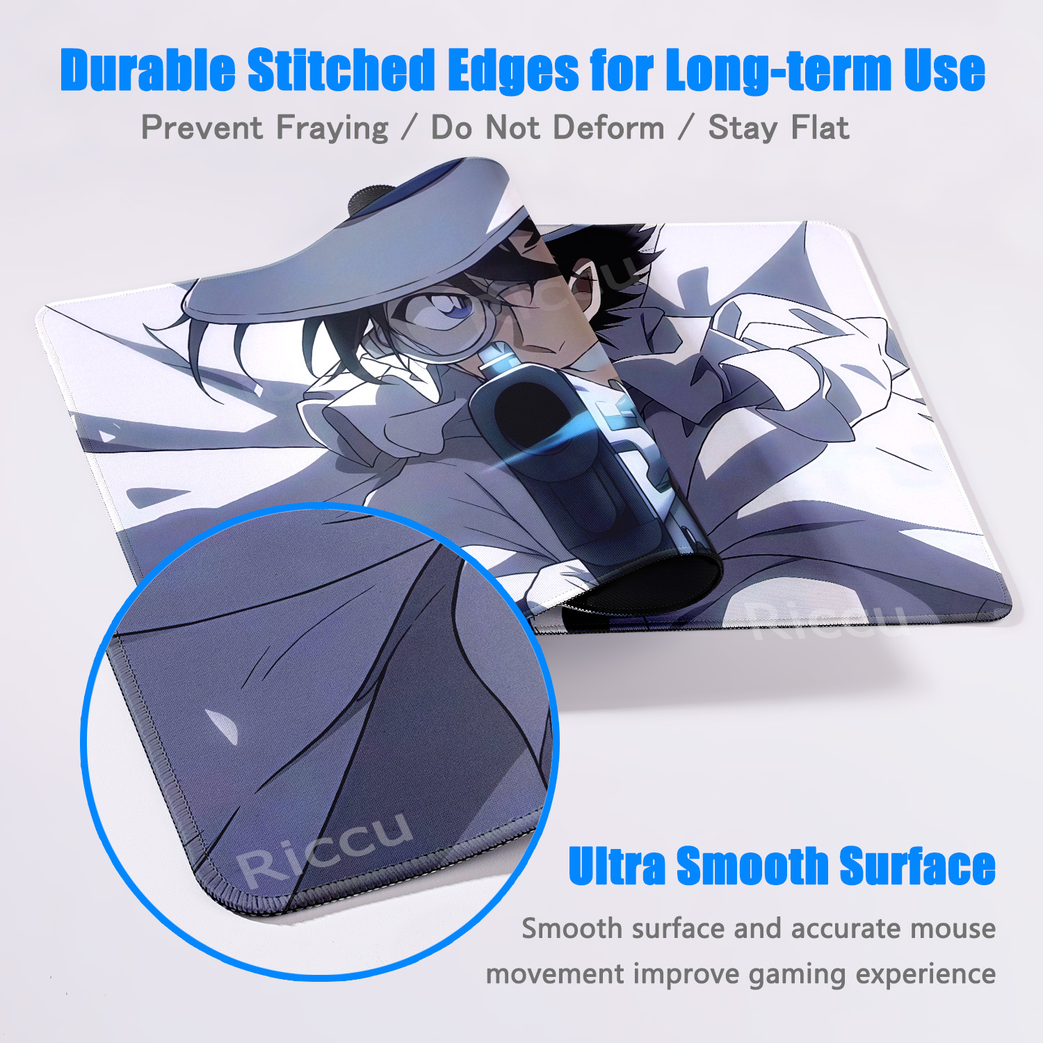 Anime D-Detective Conan Mouse  - Desk Setup With Laptop avaliação e preço