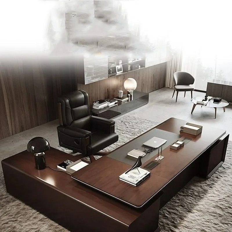 Modern Office Storage Executiv - Desk Setup With Laptop avaliação e preço