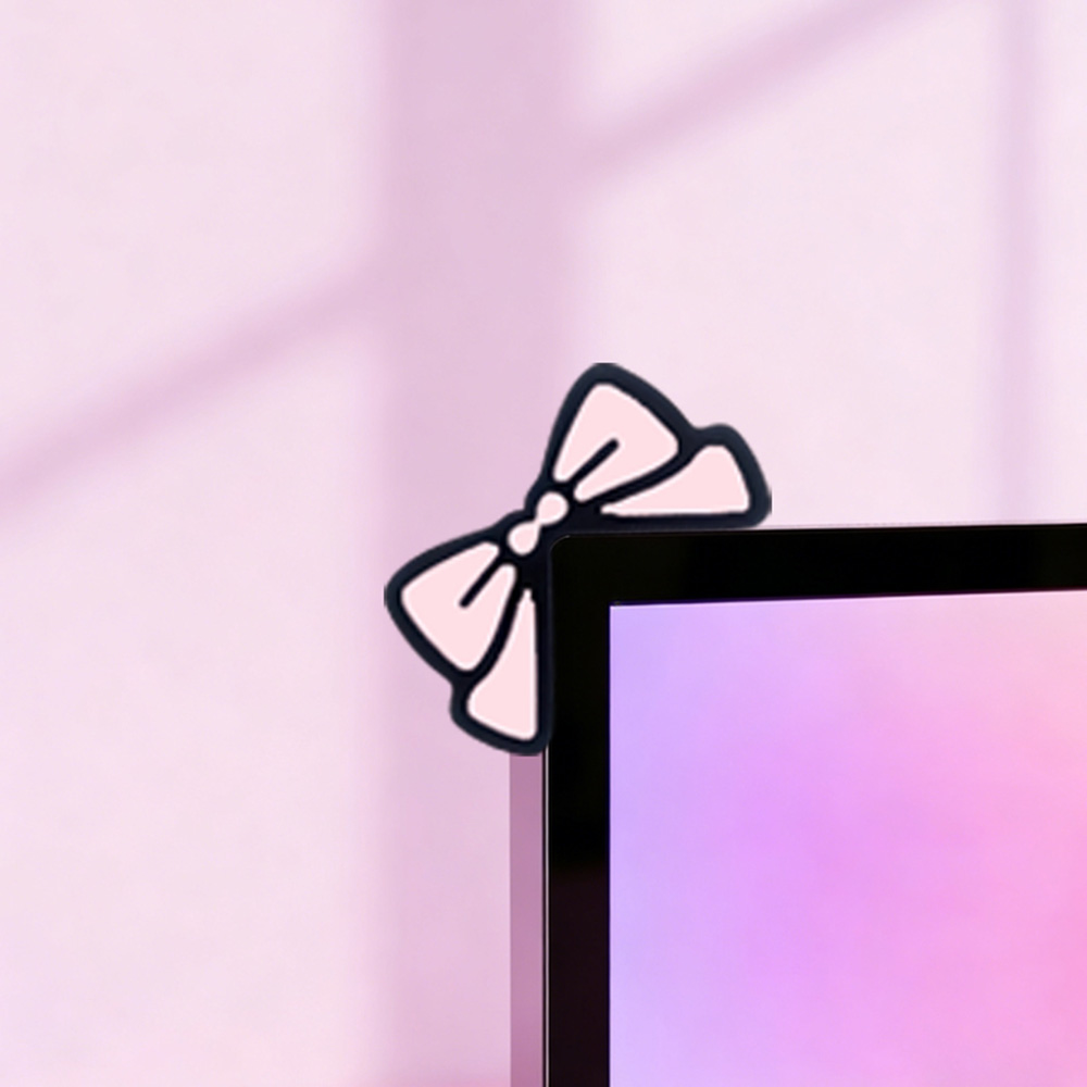 Cute Pink Bow Monitor Decor Ka - Desk Setup No Monitor avaliação e preço