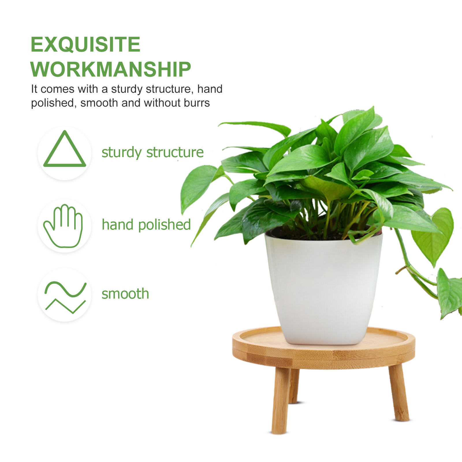 Holder Stand Pot Flower Wood W - Desk Setup Shelves avaliação e preço