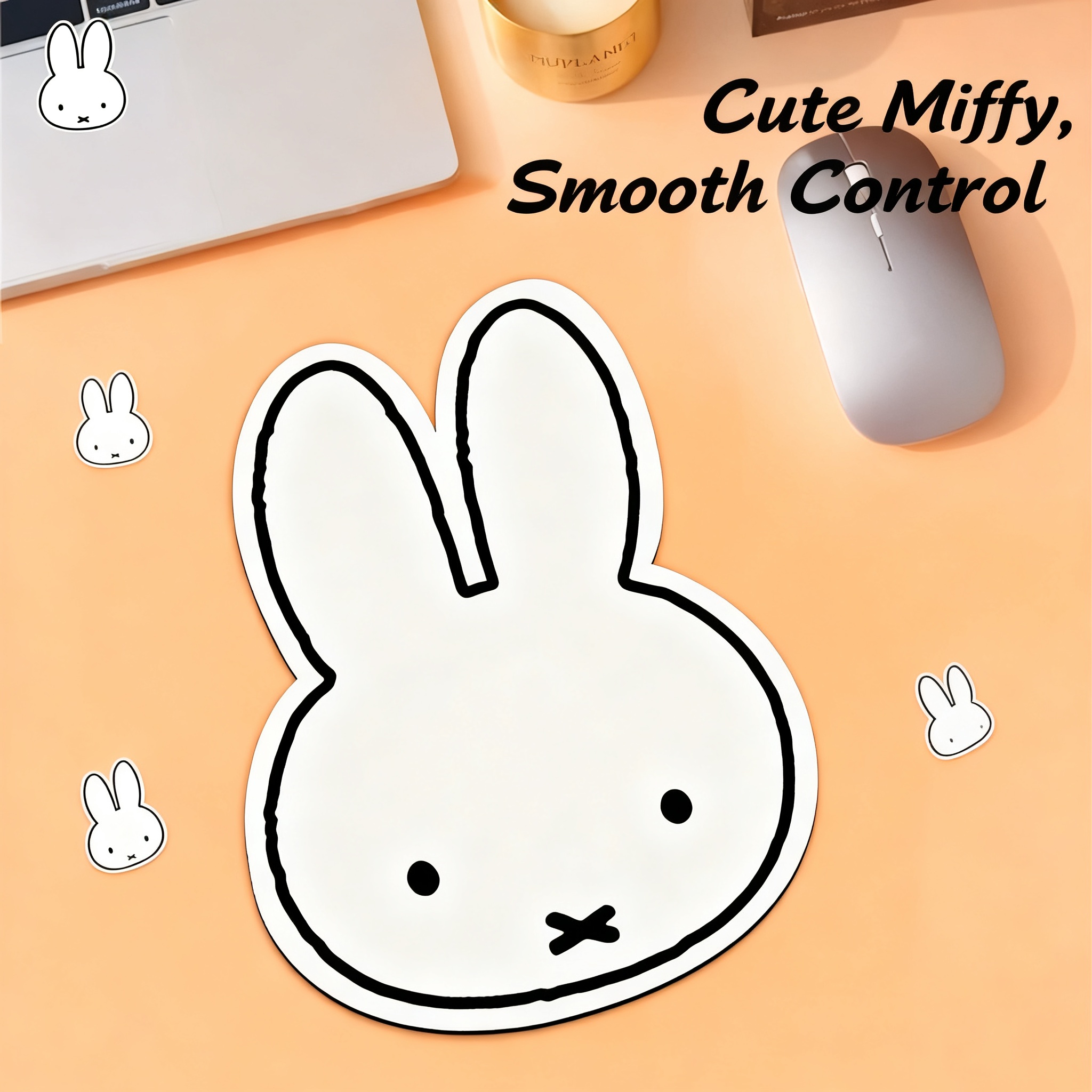 Cute Desk Mat Miffy Rabbit Car - Desk Setup Cute avaliação e preço