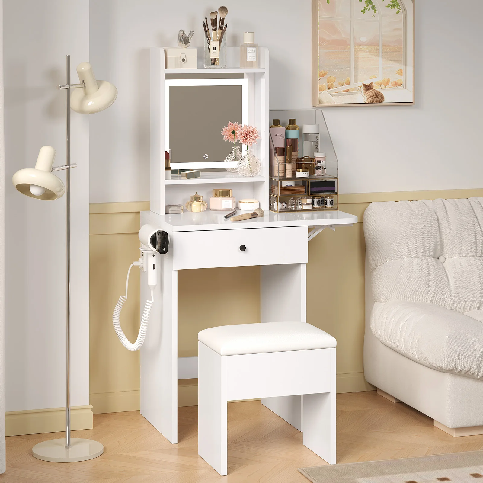 #Makeup Desk With Drawers Bedr - Desk Vanity Setup avaliação e preço