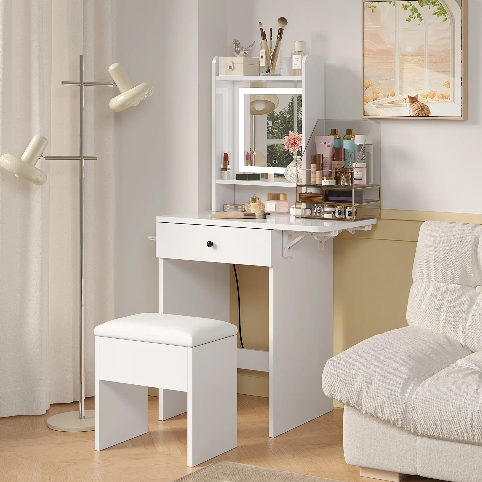 #Makeup Desk With Drawers Bedr - Desk Vanity Setup avaliação e preço