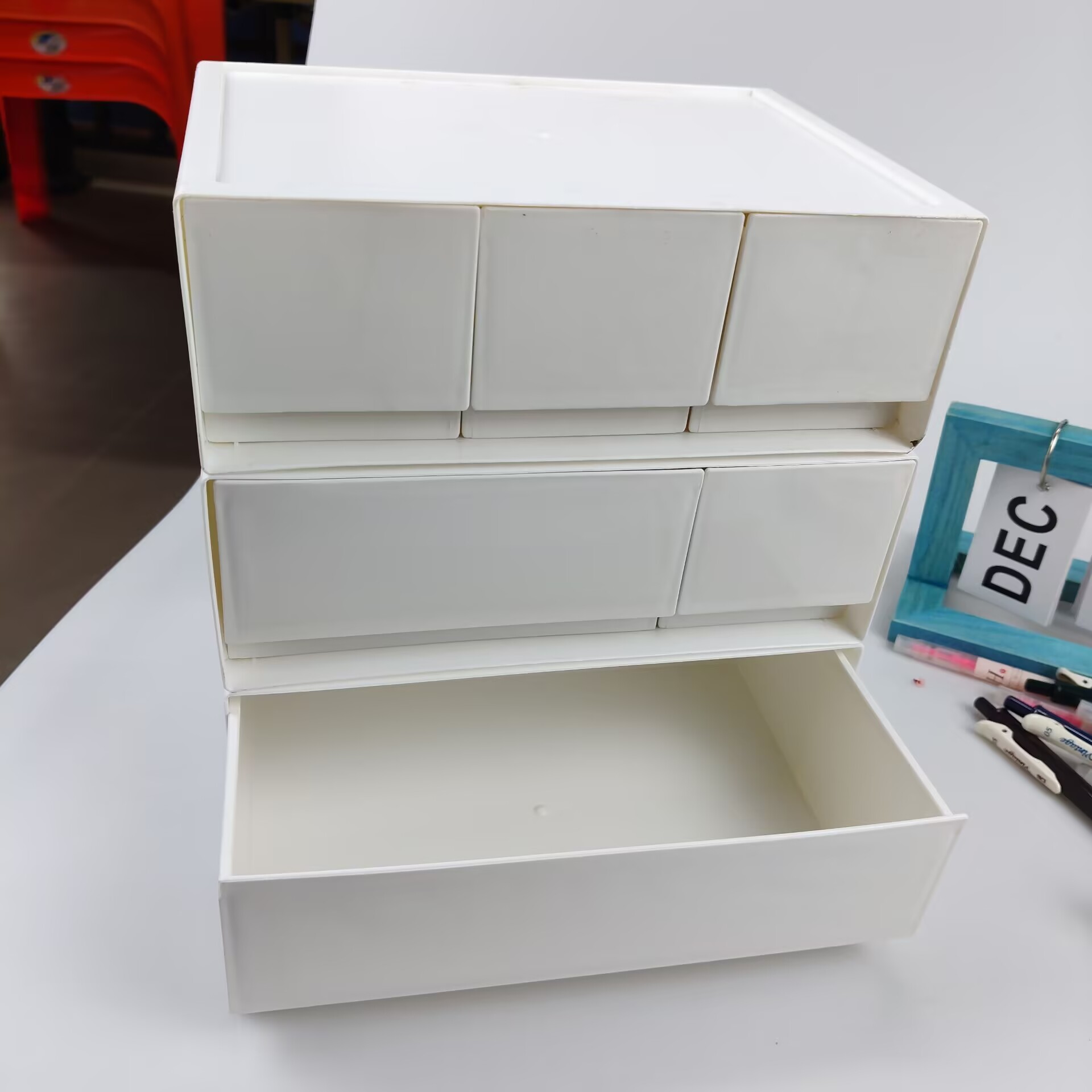 Desktop Storage Box, Drawer, C - Desk Setup Shelves avaliação e preço