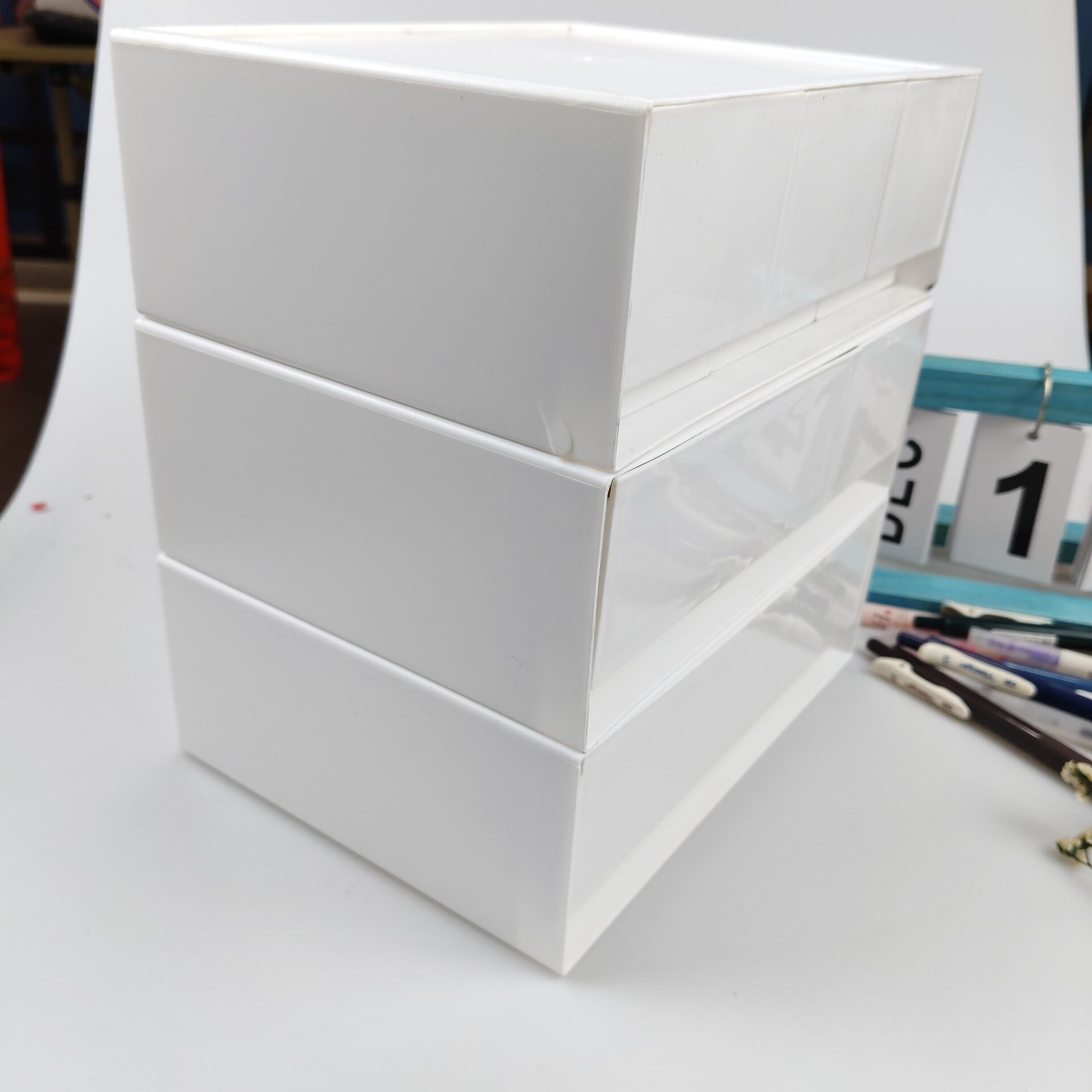 Desktop Storage Box, Drawer, C - Desk Setup Shelves avaliação e preço