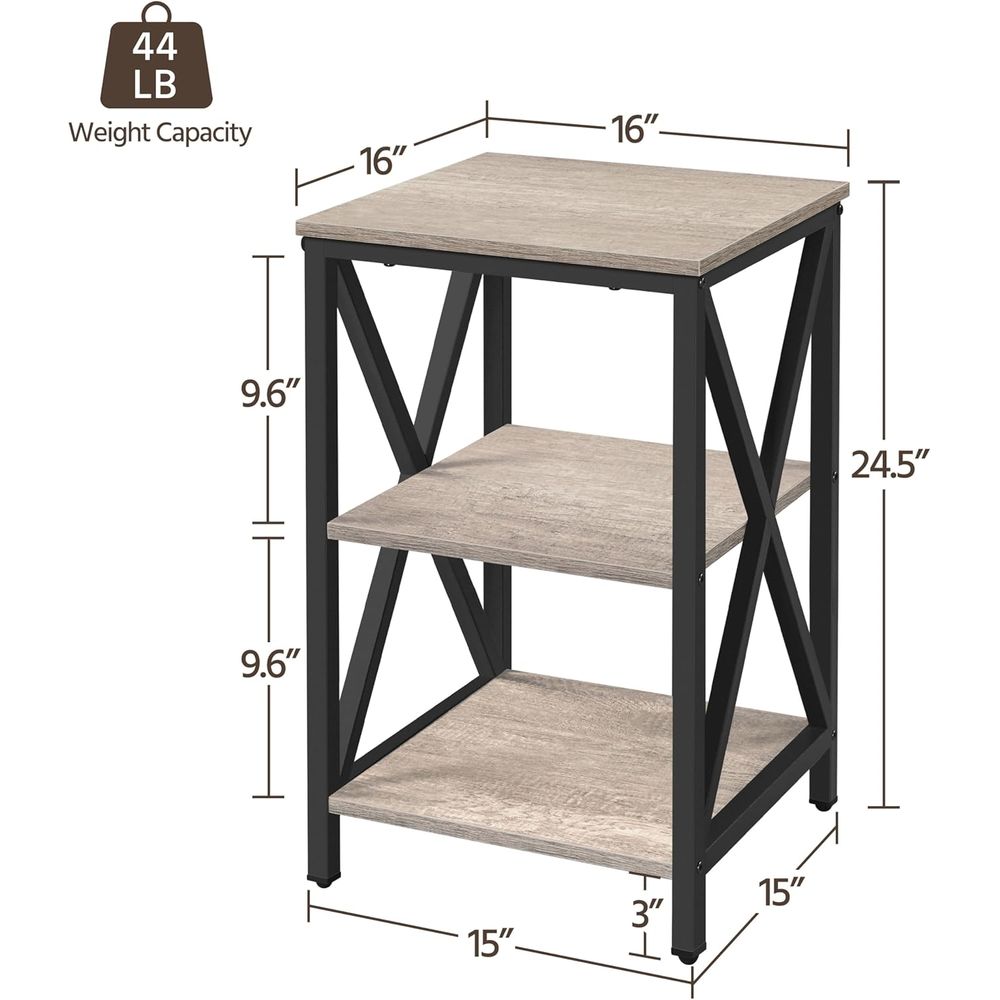 2-Piece Industrial Style 3-Tie - Desk Setup Shelves avaliação e preço