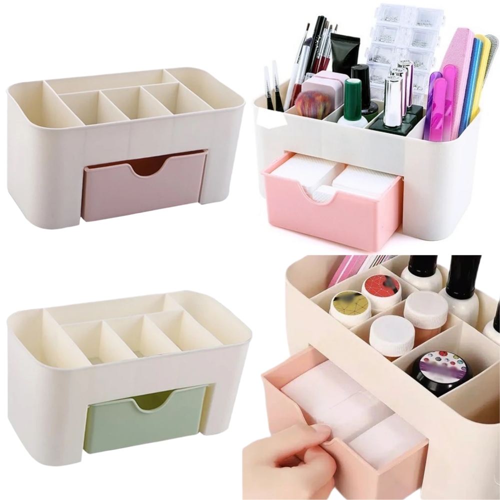 Nail Art Organizer Desktop Dra - Desk Setup Shelves avaliação e preço