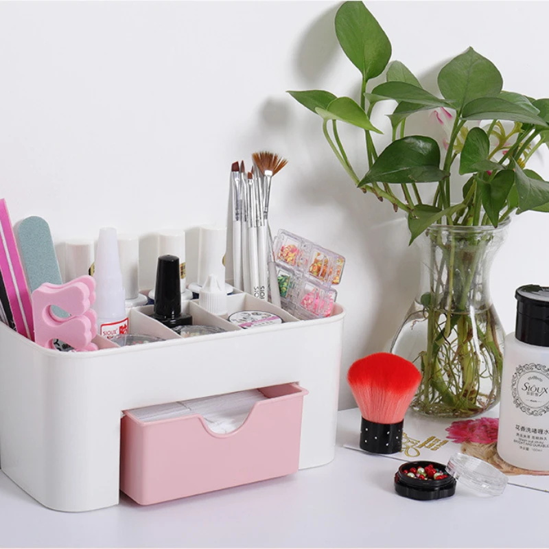 Nail Art Organizer Desktop Dra - Desk Setup Shelves avaliação e preço