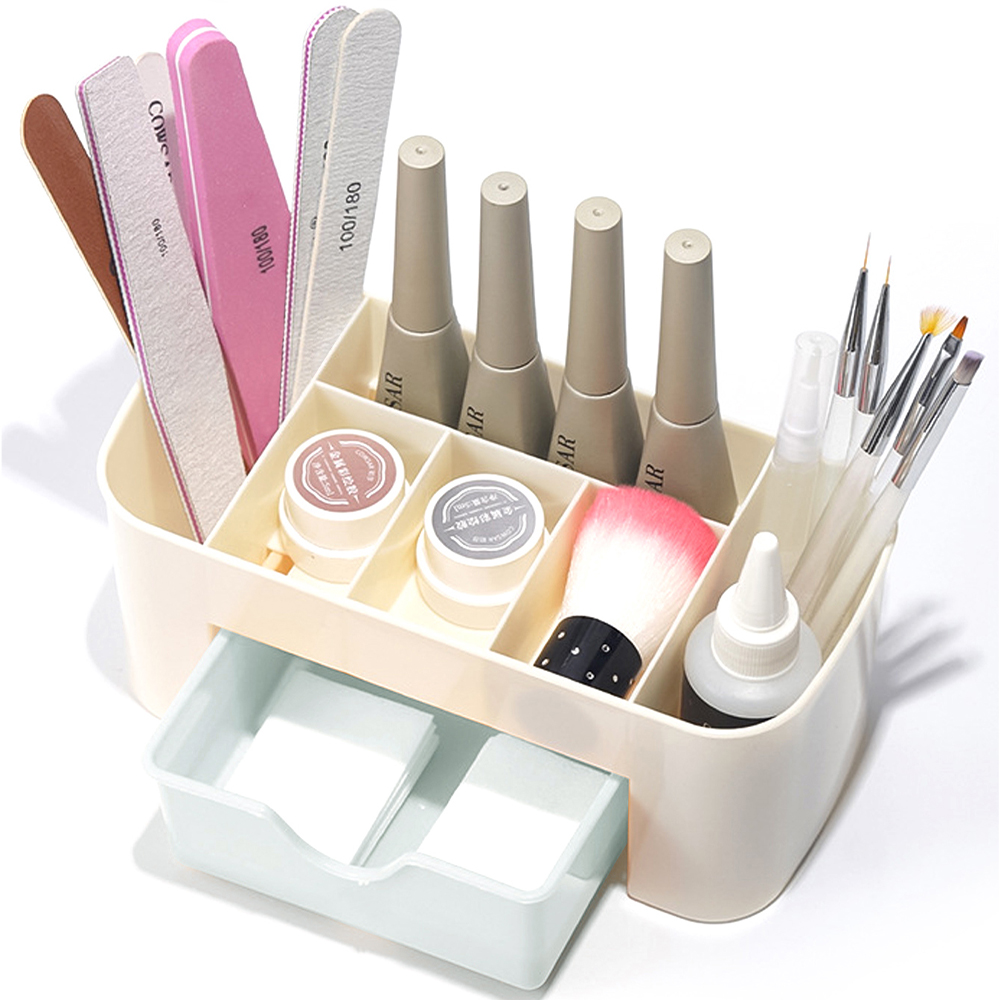 Nail Art Organizer Desktop Dra - Desk Setup Shelves avaliação e preço