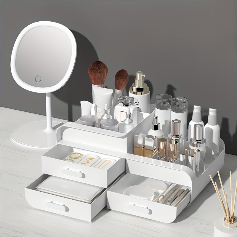 Makeup Storage Box Drawer Dorm - Desk Setup Shelves avaliação e preço