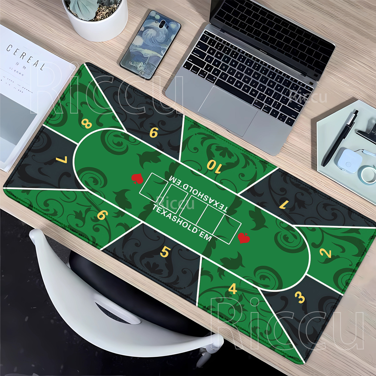 Mousepad Texas Hold’em poker R - Rubber Mat Desk avaliação e preço