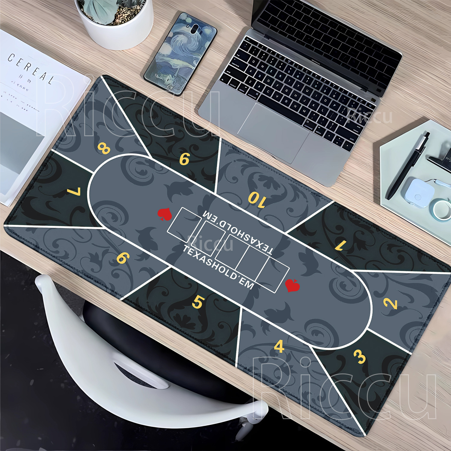 Mousepad Texas Hold’em poker R - Rubber Mat Desk avaliação e preço