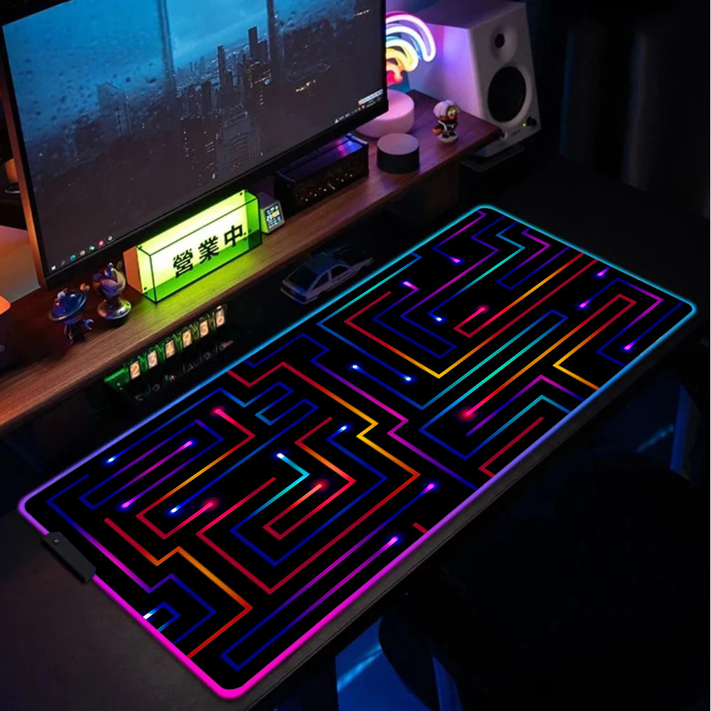 Xxl Mouse Pad 900x400 Neon Cir - Desk Setup Tech avaliação e preço