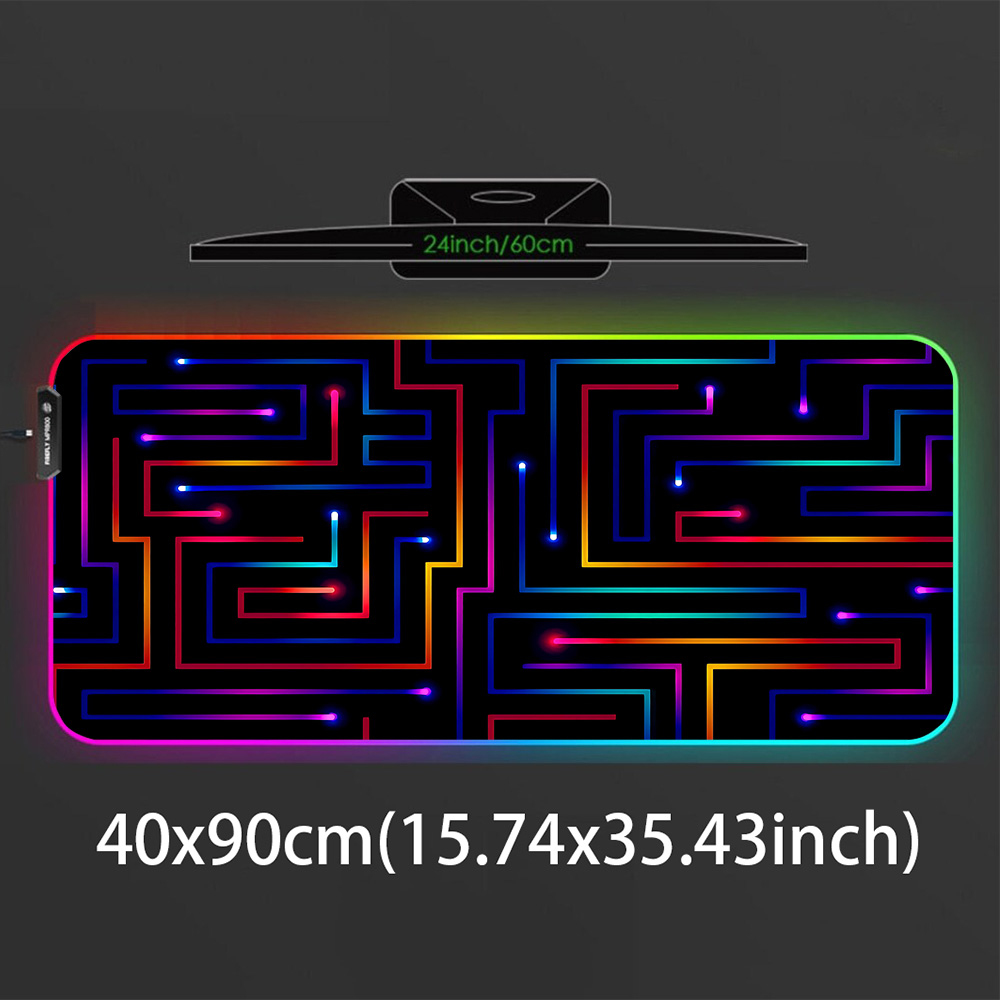 Xxl Mouse Pad 900x400 Neon Cir - Desk Setup Tech avaliação e preço