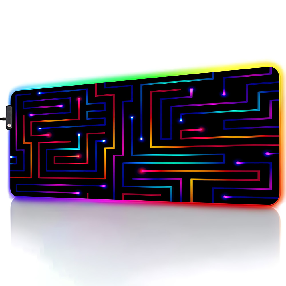 Xxl Mouse Pad 900x400 Neon Cir - Desk Setup Tech avaliação e preço
